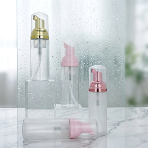 Venta al por Mayor de Botellas de Espuma Limpiadora de Pestañas de 100ml-200ml, Envases Vacíos para Limpieza de Extensiones de Pestañas con Bomba Dorada/Rosa Dorado - Product Image 2