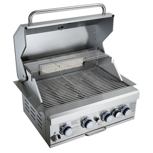 Встроенный настенный роскошный Премиум современный 5 горелок из нержавеющей стали барбекю Гриль для использования на заднем дворе - Product Image 4