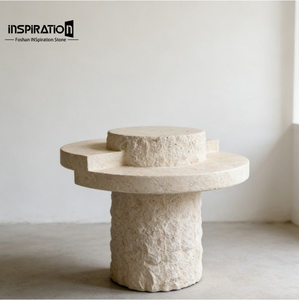 <span class=keywords><strong>Table</strong></span> basse <span class=keywords><strong>ronde</strong></span> moderne et créative en travertin naturel, résistante aux intempéries et aux UV, mobilier <span class=keywords><strong>de</strong></span> luxe pour <span class=keywords><strong>salon</strong></span> extérieur - Product Image 4