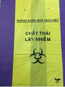 ถุงขยะทางการแพทย์ HDPE LDPE สีเหลืองถุงขยะทางการแพทย์ถุงแบนพิมพ์ลายสำหรับการกำจัดขยะ - Product Image 5