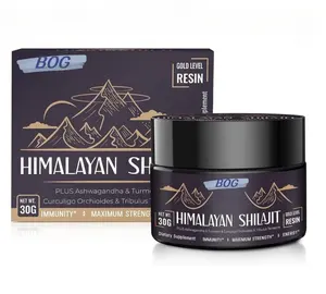 Suplemento dietético Himalaya Black Shilajit Resin 100% Pure Shilajit Paste con ácido fúlvico