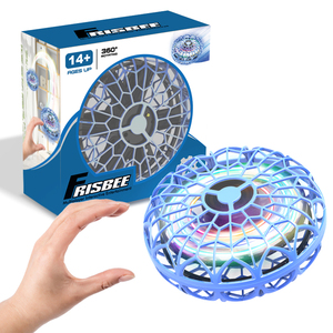 Palla UFO con Ritorno Automatico e Luci LED - Lancia e Ritorna, Rotazione Giroscopica, (Blu/Argento) - Product Image 6