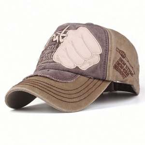 Custom <b>Patch</b> Embroidery logo 6 Panel Sports Gorras Washed Distressed Baseball Cap - Product Image 3