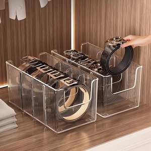 Multi-Functional Household Acrylic Partition <b>Display</b> <b>Box</b> Belt Tie Scarf Storage Rack <b>Plastic</b> Tableware for Dinnerware Pots - Product Image 3