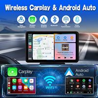 Moniteur Carplay sans fil 7 "IPS IOS Carplay et Android Auto/Navigation GPS/Commande vocale/Lien miroir, Bluetooth/Enregistreur vidéo