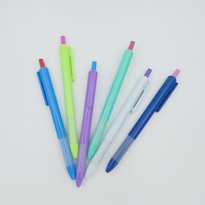 Venta al por mayor multicolor 1,0mm escritura suave <span class=keywords><strong>Semi</strong></span>-<span class=keywords><strong>Gel</strong></span> pluma lindo bolígrafo de plástico con tinta azul negro - Product Image 4