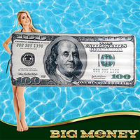 FDS Bouée gonflable à l'effigie d'une billet de 100 dollars US, flottant et gonflable, pour piscine, fête, décoration, jouet