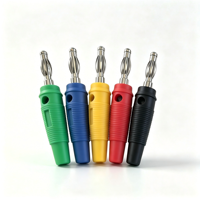 BGEER Prise banane latérale empilable sans soudure en laiton nickelé 4 mm 30 V CA-60 V CC/MAX. 24 A pour tests électriques multi-appareils
