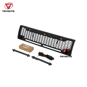 TEYOUTE Parrilla Delantera Modificada de ABS con Barra de Luces LED Ámbar para <span class=keywords><strong>Ford</strong></span> Ranger <span class=keywords><strong>BRONCO</strong></span> 1989 1990 <span class=keywords><strong>1991</strong></span> - Product Image 4