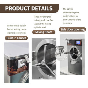 Machine à glaces italiennes Yunqingtech, machine à faire des glaces, machine à glaces commerciale automatique, machine à cornets de glace - Product Image 6