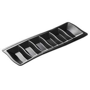 Black Frosted Oyster Plate Heat Resistant Commercial BBQ Seafood Serving Tray For Restaurant Use - Product Image 5