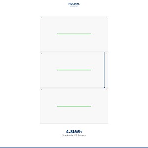 Módulo de Batería LiFePO4 Muloyal de 4.8kWh 48V 100Ah, Paquete de Baterías Modular Apilable de 6000 Ciclos, 10-16 Módulos, Almacenamiento de Energía Solar para el Hogar - Product Image 2