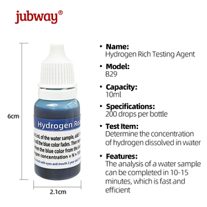 JUBWAY Wasserstoffreicher Testreagenz CE-Zertifiziert Individuelles Logo Wasserstoff-Wasserflasche Elektrolyseur Wasserstoffgehalt-Erkennungsmodell - Product Image 3