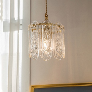 Luminaire de couloir en crème française, luminaire de couloir, <span class=keywords><strong>d</strong></span>'<span class=keywords><strong>entrée</strong></span>, de balcon, de dressing, luminaire de plafond en verre créatif, luminaire suspendu pour <span class=keywords><strong>hall</strong></span> <span class=keywords><strong>d</strong></span>'<span class=keywords><strong>entrée</strong></span> - Product Image 1