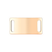 Pendentif multicolore incurvé coulissant pour collier d'animal domestique Charm acier inoxydable gravé Rectangle Nom Chien Pendentif Blanc DIY Bracelet