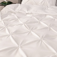 Ensemble de literie moderne personnalisé pour lit Queen Size, collection de literie à fronces, microfibre pour hôtel, ensemble de housse de couette douce en 3 pièces