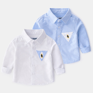 Compre Directamente del Fabricante en China, Ropa de Primavera para Niños, Camisa de Manga Larga de Algodón Oxford de Color Sólido - Product Image 1