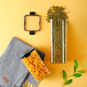 현대적인 6종 세트 밀폐 뚜껑 플라스틱 식품 보관 용기 PC 소재 냉장고 및 주방 정리함 - Product Image 4