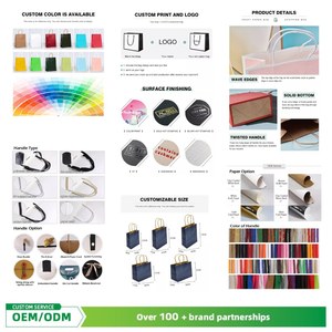 Sacchetto di <span class=keywords><strong>Carta</strong></span> Personalizzato Stampato per Asporto e Shopping, Bianco o Marrone <span class=keywords><strong>Kraft</strong></span> con Manico - Product Image 3