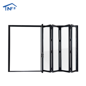 Casa su misura materiali da costruzione interni sottile Bifold porta orizzontale Bifold vetro porte Bi-fold - Product Image 5