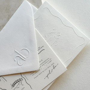 Tarjetas de Invitación de Boda Modernas y de Lujo, Diseño 3D Pop-up, Acabado Mate Ecológico, Bordes Troquelados, Papel - Product Image 3