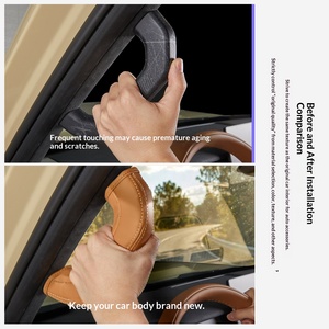 Pour Chery ICAR V27, couvre-poignée de porte en cuir artificiel côté conducteur et passager, couvre-poignée de siège avant, accessoires intérieurs - Product Image 3