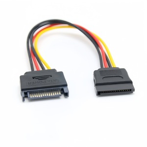 Câble d'extension SATA mâle à femelle, câble d'alimentation pour disque dur Serial ATA 15P, tout en cuivre - Product Image 1