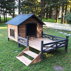 SDD010 lujo moderno duradero resistente a la intemperie sólido abeto construcción al aire libre de madera mascota perrera perro casa para animales pequeños - Product Image 3