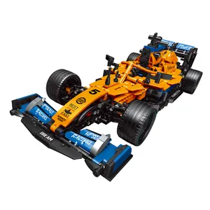 مجموعة تشكيل سيارات السباقات Caco C016، الفارس الليلي باللون البرتقالي لموديلات السباقات F1، مجموعة تشكيل السيارات الرياضية، مجموعة مكعبات بناء المركبات للأولاد
