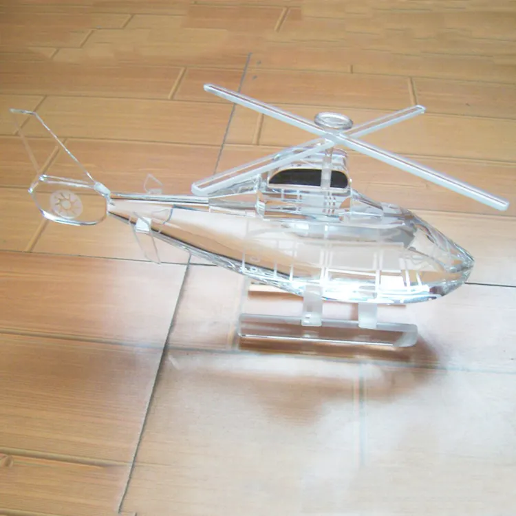 Модель хрустального стекла для украшения стола или подарков Модель хрустального самолета K9