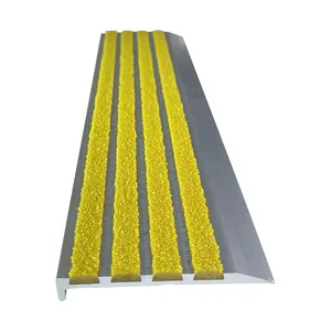 Anti Slip Strips Infill Anodised Aluminum Profile Stair Tread Nosing For Stair Parts