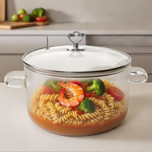 Casserole en verre résistant à la chaleur avec couvercle, cuisson non toxique et saine - Product Image 4