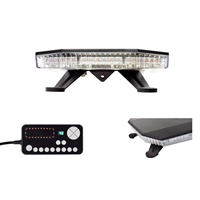 Longue barre lumineuse d'avertissement stroboscopique à LED ambre de 62 pouces avec boîtier de contrôleur pour voiture d'urgence Ambulance Heavy Duty Truck Rooftop