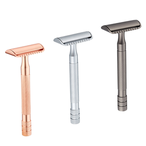 Rasoir de sécurité à double tranchant classique réutilisable en métal pour hommes, idéal pour l'épilation du maillot de bain - Product Image 1
