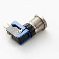 Interrupteur à bouton-poussoir verrouillable ELEWIND 30 mm 15 A avec éclairage, protection IP65, 250 VAC, modèle PM301-LC-11ZET/S