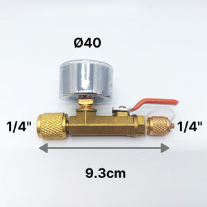 Manomètre à vide Tesmo Mini TG701S, boîtier en laiton et acier, outil de mesure de pression - Product Image 3