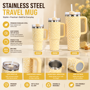 Gobelet isotherme en acier inoxydable 20/30/40oz avec poignée et <span class=keywords><strong>paille</strong></span>, tasse de voyage isolée, vente en gros, logo personnalisé - Product Image 5