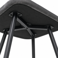 Chaise de salle à manger moderne en velours nordique avec pieds en métal noir - Chaise d'appoint ergonomique capitonnée pour la maison, les restaurants et les cafés