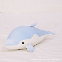 Groothandel Schattig Dolfijn Pluche Speelgoed Strip Simulatie Zee Dier Knuffel Kussen Pop Kindercadeau Vakantie Cadeau