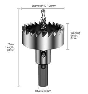 Pexmientas Punte a Tazza HSS per Fori su Metallo Sottile, Lamiera di Ferro, Acciaio Profilato, Lega di Alluminio - Product Image 1