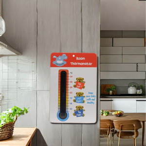 Econômico agregado familiar escala termômetro claro mostrando fácil leitura papel LCD temperatura interior cartão - Product Image 1