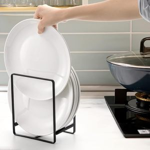 उच्च गुणवत्ता वाले काले धातु लोहा आयोजक रैक खड़े प्रकार की रसोई प्लेट भंडारण धारक कैबिनेट उच्च भंडारण अलमारियों इकाइयों के लिए - Product Image 5