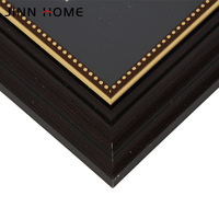 Cadre photo Jinn Home Vintage en bois foncé avec bordure dorée, 6x8 pouces, cadre photo classique pour la présentation sur table ou mur