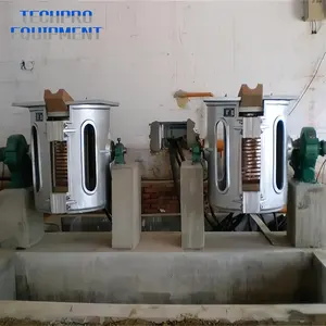 100kg-8ton metal melting furnace for sale forge steel tilting casting equipment electric medium frequency induct iron machine