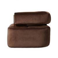 Fauteuil individuel de luxe moderne en velours marron chocolat, fauteuil design pour salon, hall d'hôtel, ensemble de meubles de salon rembourrés