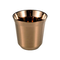 Taza de Café Espresso Mini Personalizada con Logotipo, Moderna, de Acero Inoxidable 304, Aislada, Irrompible, de Doble Pared, Térmica, OEM