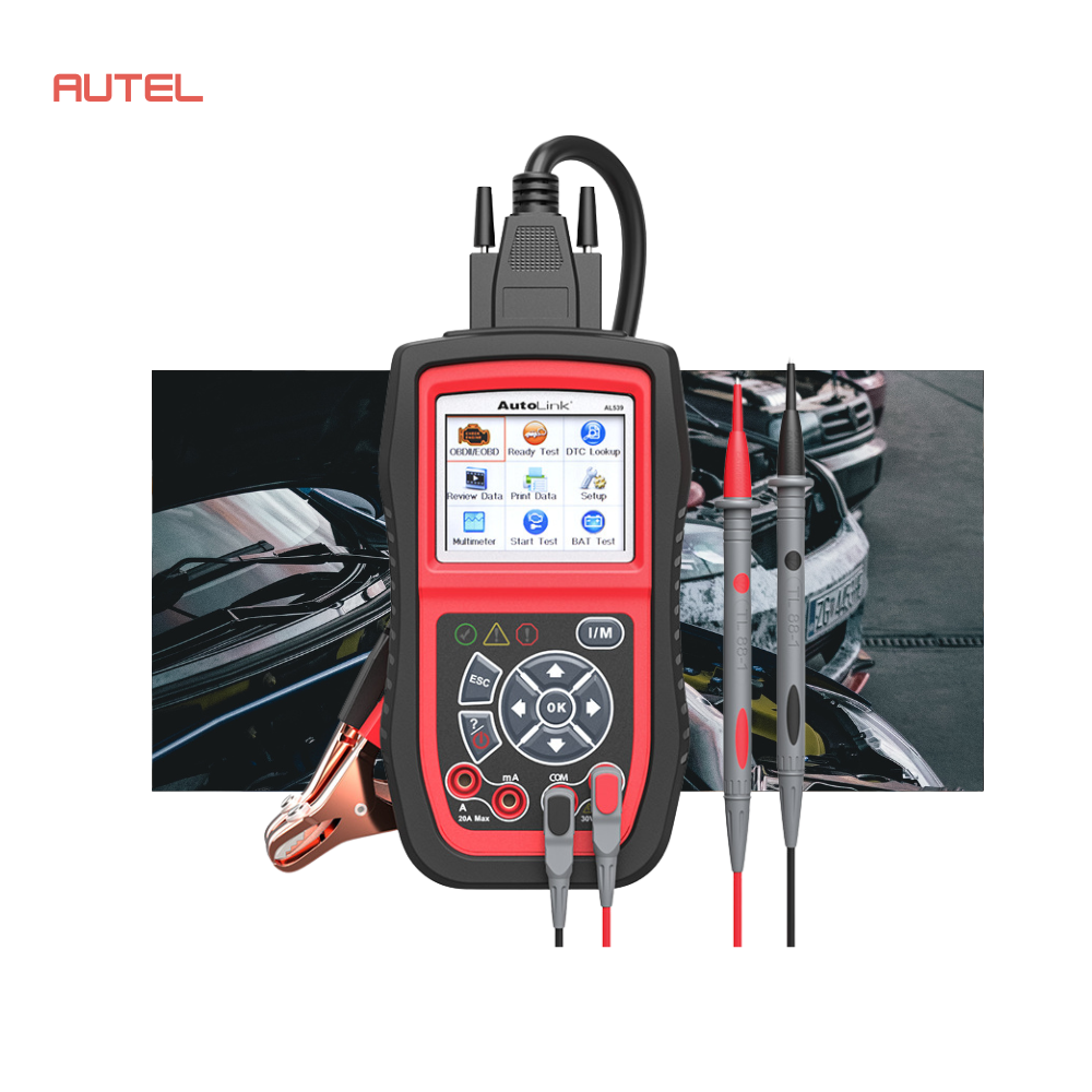 Autel AL539B OBD2スキャナー 3イン1 コードリーダー バッテリーテスター アボメーター 12ボルトバッテリー用 OBDII診断 回路始動＆充電システムテスト Autel AL539B OBD2 Scanner 3-in-1 Code Reader Battery Tester