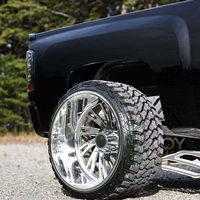 Jantes en alliage forgé chromées à rebord profond 26x14 26x16 24x12 24x14 pour F150 Silverado1500 8x180 8x165.1 8x200 8x170 Super Load Custom