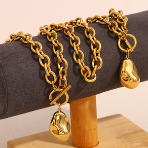 Dreamidea 18K oro placcato in acciaio inossidabile solido arachide Charm bracciale <span class=keywords><strong>donna</strong></span> Design artigianale unico minimalista regalo di gioielli - Product Image 4