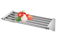 Estante de Cocina Colgante de Acero Inoxidable para Microondas y Montaje en Pared, Color Plateado, Diseño Desmontable Sostenible, Precio de Fábrica